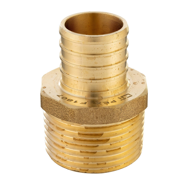 (Pack of 10) EFIELD PEX 3/4 INCH x 3/4 INCH NPT MALE ADAPTER BRASS CRIMP FITTING(NO LEAD) - NewNest Australia
