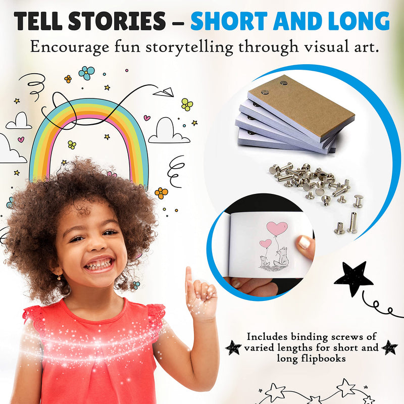 Flip Book Kit - LED Lightbox for Drawing and Tracing & 240 Sheets Animation Paper for Flip Books A5 Flipbook Kit: Led Light Box/Light Tablet for Tracing Flip Book Paper with Screws Flipbook Light Pad - NewNest Australia