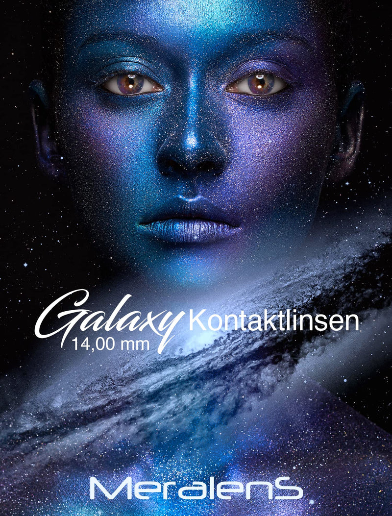 Colored Contact Lenses 1 Pair Galaxy Universe Anime Manga - STRONG OPERATION - Heroes of Cosplay - Annual Lenses for Costumes, Halloween, Carnival, Carnival with Free Lens Case - Without Prescription 1 Piece (Pack of 2) - NewNest Australia