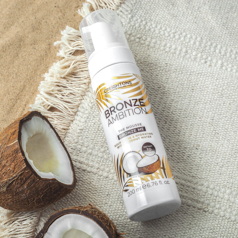 Creightons Bronze Ambition The Mousse Bronze Me (200ml) - Enriched with Coconut Water, this non-streak formula glides easily across the skin and creates a gorgeous tan in seconds - NewNest Australia