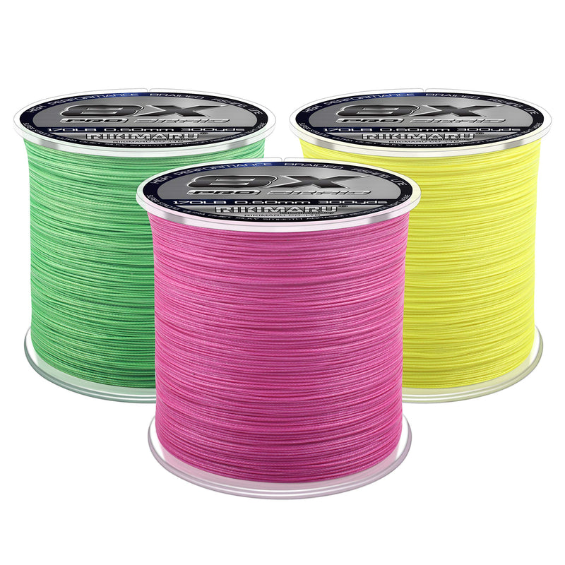 Rikimaru 8X Pro Braid Fishing Line 6LB-170LB, 300yds-1000yds Fluo-Green,Lemon Yellow,Plum Pink Lemon Yellow 8LB(0.10mm)-300Yds - NewNest Australia