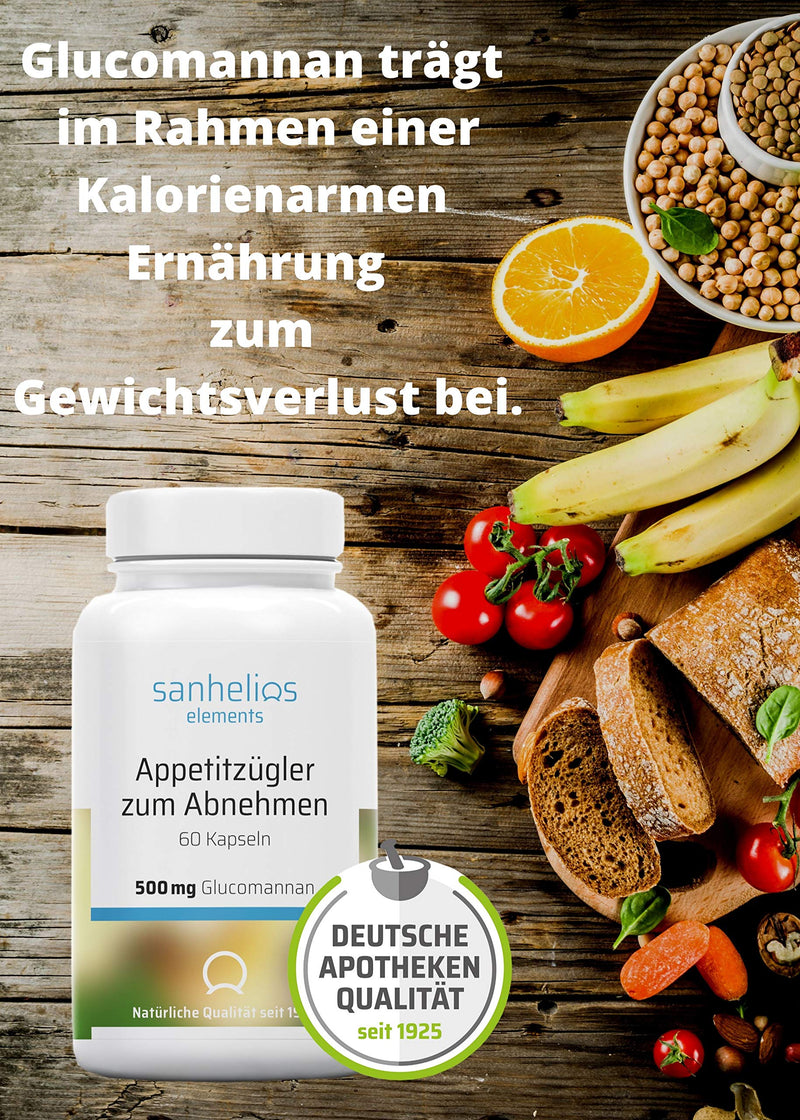 Sanhelios Appetite Supplement For Weight Loss ‚ Introduction Price ‚ 60 Capsules ‚ Glucomannan 3000 Mg High Dosage ‚ Premium Ingredients ‚ Made & Tested In Germany - NewNest Australia