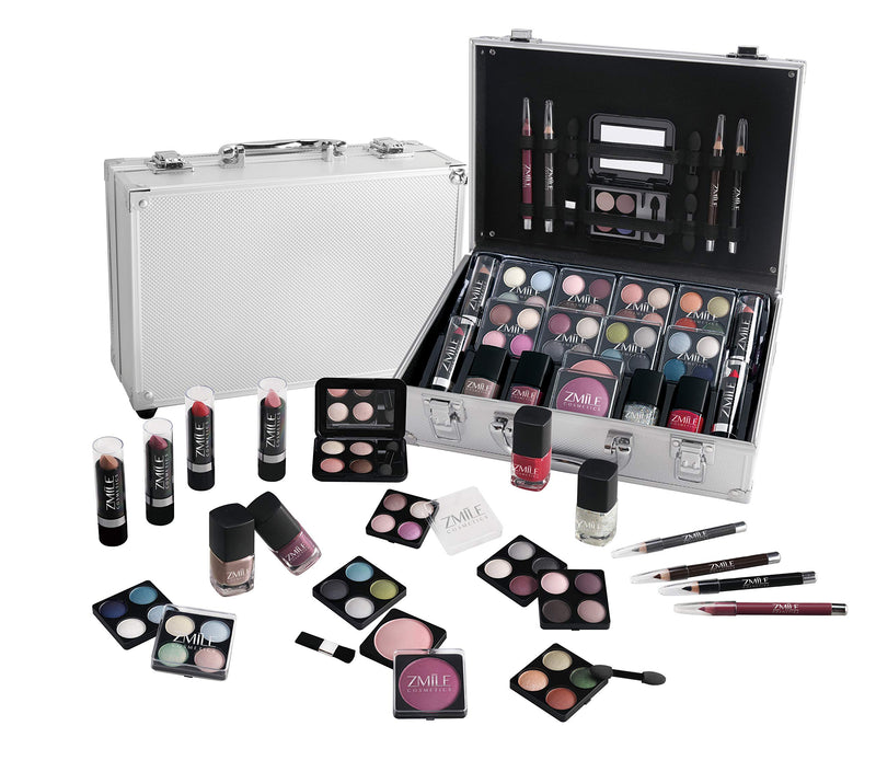 ZMILE Vanity Case Beauty Cosmetic Set Gift Travel Make Up Box Train Storage 51 Piece - NewNest Australia