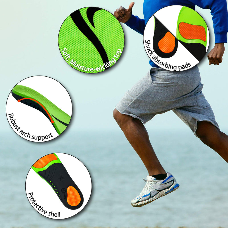 Orthotic Sports Insoles by FootActive | NHS - Approved | High Impact Advanced Orthotic Arch-Support Insoles for Sports, Athletics, Leisure, Work & Play | Relieves Plantar Fasciitis & Heel Pain 11-13 - NewNest Australia