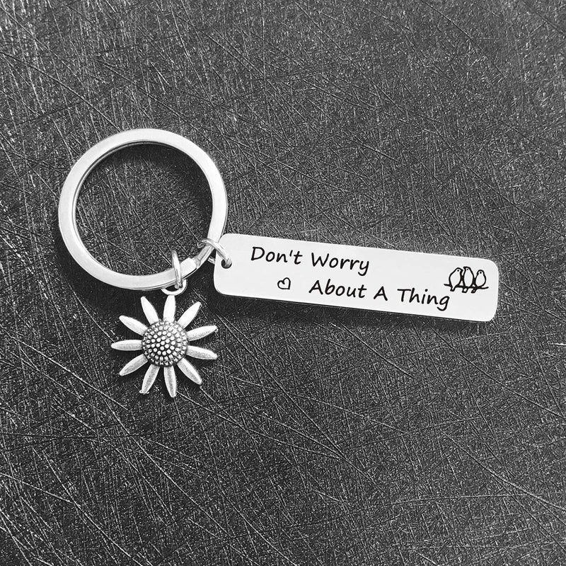 Encouragement Jewelry Daughter Gift Sunflower Lover Gift Best Friend Gift Friendship Gift Affirmation Gift Positive Jewelry Don't Worry About A Thing Keychain Don't Worry About A Thing Keyring - NewNest Australia