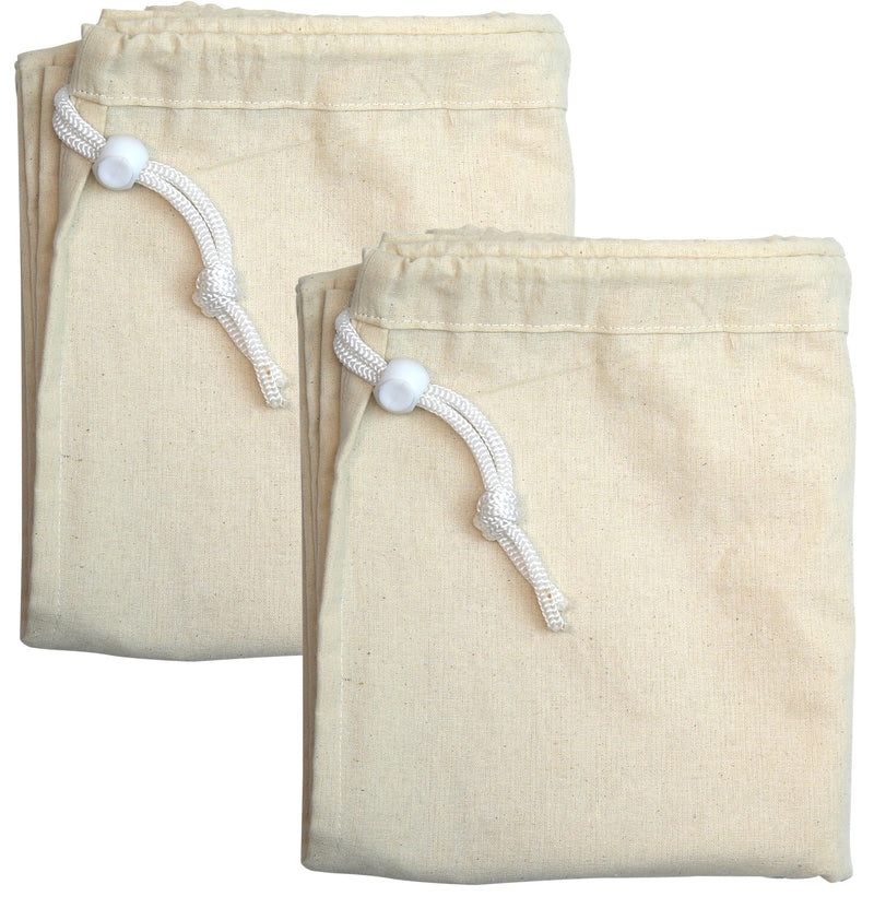 NewNest Australia - Simple Houseware 2 Pack - Extra Large Natural Cotton Laundry Bag, Beige (28" x 36") 