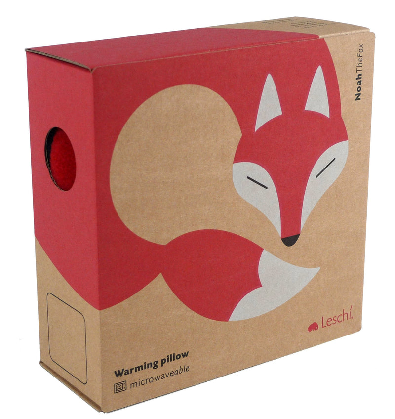 LESCHI heat pillow - grain pillow for microwave - animal fox red - cuddly neck pillow with organic wheat - ideal as a heat source in winter and for tension in the neck, shoulder, neck fire / midnight - NewNest Australia