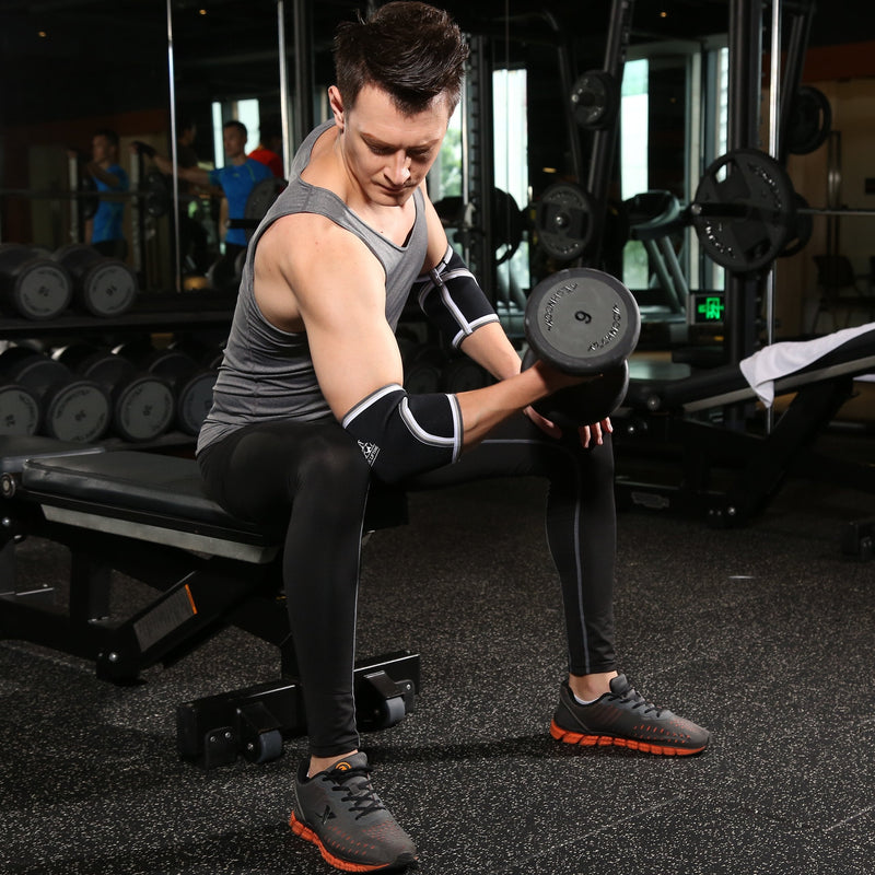 Nordic Lifting Elbow Sleeves (1 Pair) Support & Compression For Weightlifting, Powerlifting, Crossfit & Tennis - 5Mm Neoprene Sleeve Performance - Both Men And Women - By 1 Year Warranty - NewNest Australia