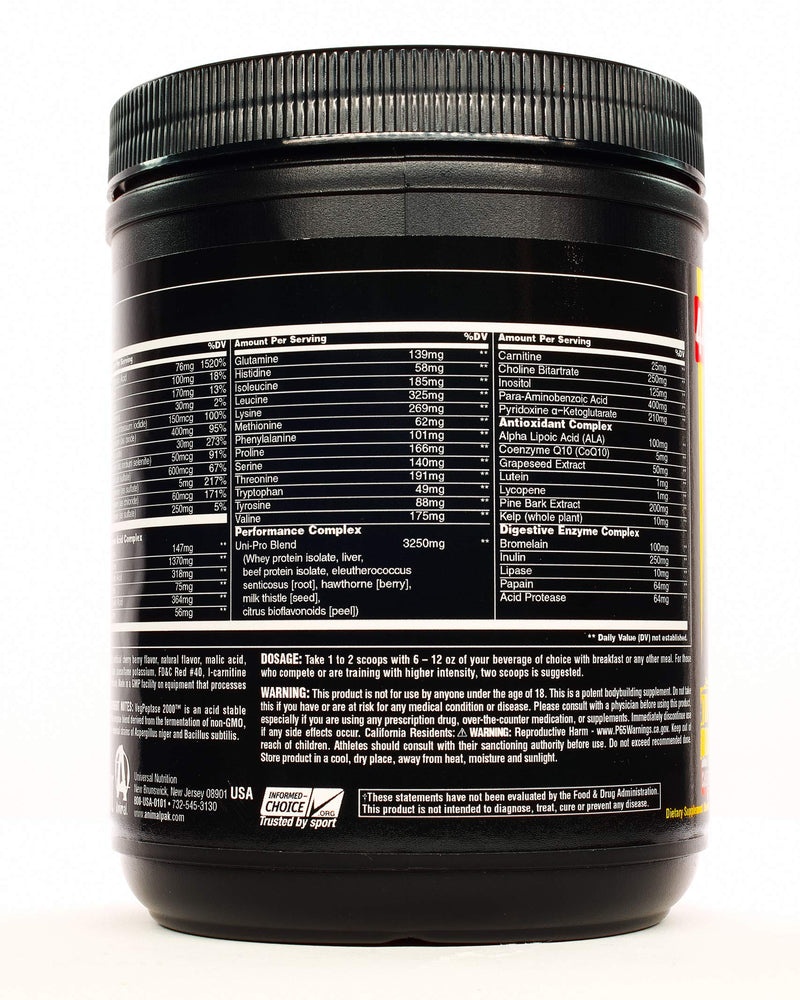 Animal Pak - The Complete All-in-one Training Pack - Multivitamins, Amino Acids, Performance Complex and More - For Elite Athelets and Bodybuilders - Cherry - 44 Scoops 22 Servings (Pack of 1) - NewNest Australia