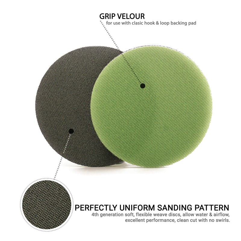 GLASS POLISH GP14203 GlasX-120 Medium Grade Abrasive Disc with Hook and Loop, Silicon Carbide Sanding Disc/Ø 2 inch/Pack of 20 Discs - NewNest Australia