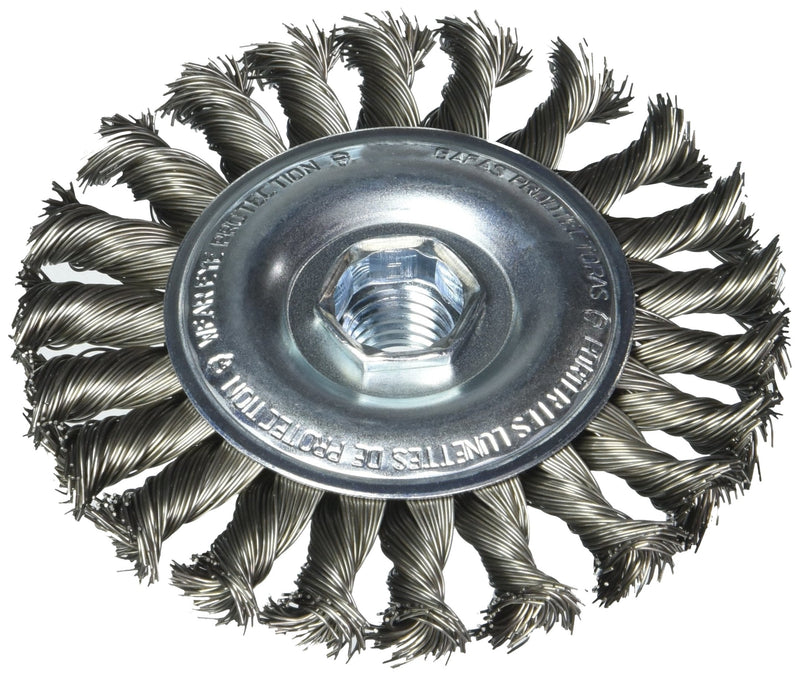 BOSCH WB544 4-InchCarbon Steel Full Cable Knotted Wire Wheel, 5/8-Inch x 11 Thread Arbor - NewNest Australia