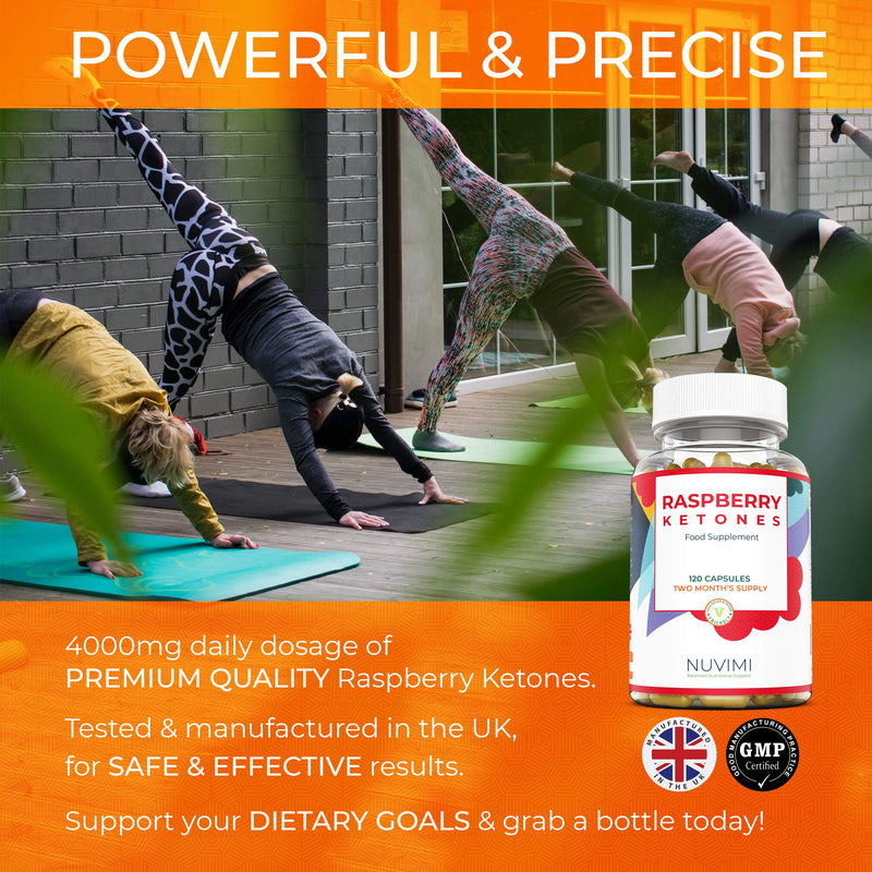 Raspberry Ketones 4000mg - 120 Raspberry Ketone Tablets (2 Month’s Supply) - Raspberry Ketones Max Strength Capsules, Created to Increase Results - UK Made to GMP Standards, by NUVIMI® - NewNest Australia