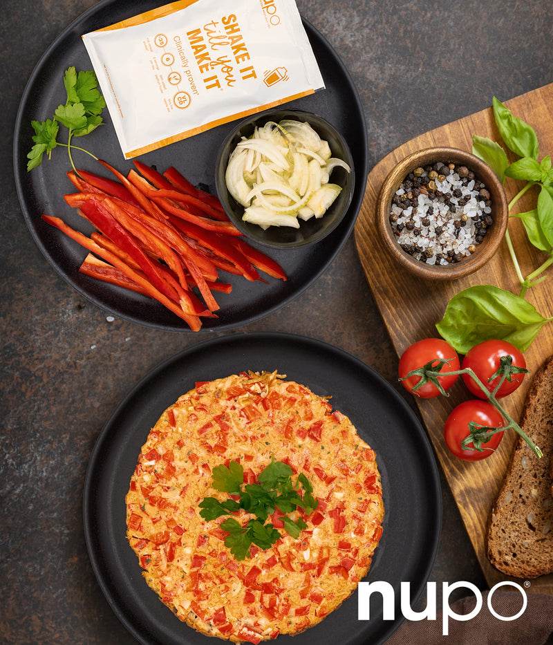 NUPO® Diet Meal Replacement extreme [Egg Omelette - 10 portions] - Low calorie diet, gluten free & GMO free - Complete meal replacement for weight loss - Food replacement - Food replacement for weight loss Egg Omelette 10 portions (pack of 1) - NewNest Australia