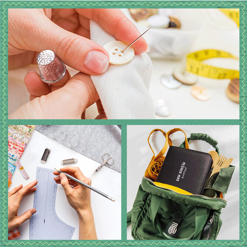 ﻿ARTIKA Sewing Kit for Adults and Kids - Small Beginner Set w/ Multicolor Thread, Needles, Scissors, Thimble & Clips - Emergency Repair and Travel Kits - Sewing Accessories and Supplies Rainbow - NewNest Australia