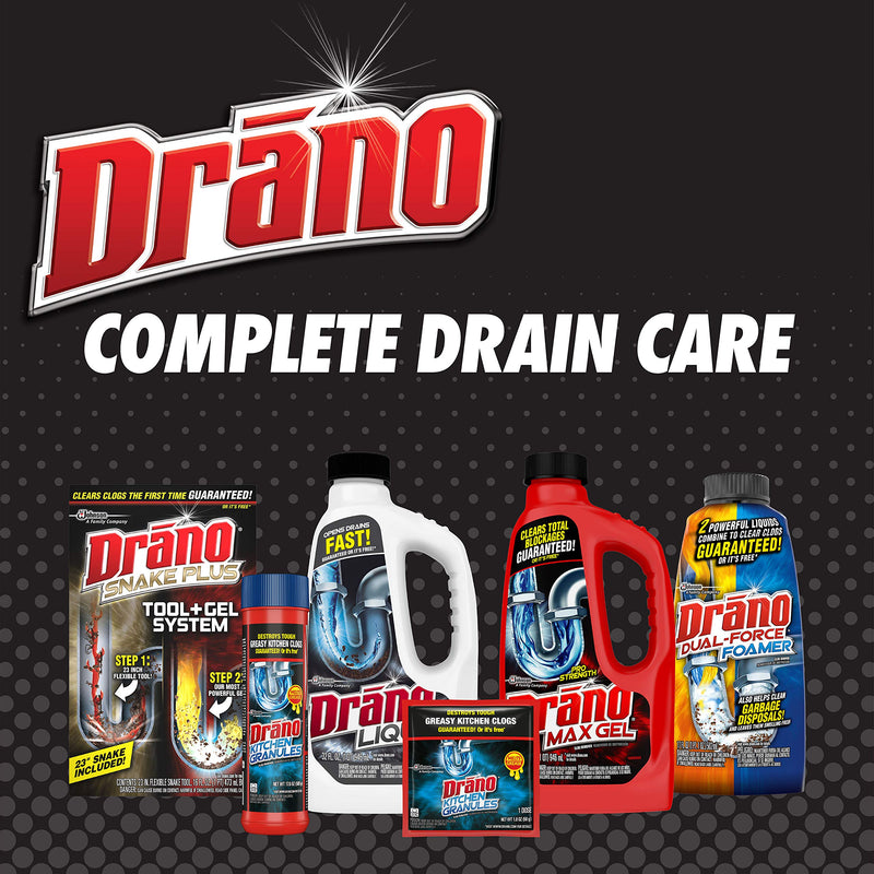 Drano Kitchen Granules Drain Clog Remover and Cleaner, Unclogs blockage from Grease or Cooking Oil, 8.8 oz 8.8 Ounce (Pack of 1) - NewNest Australia