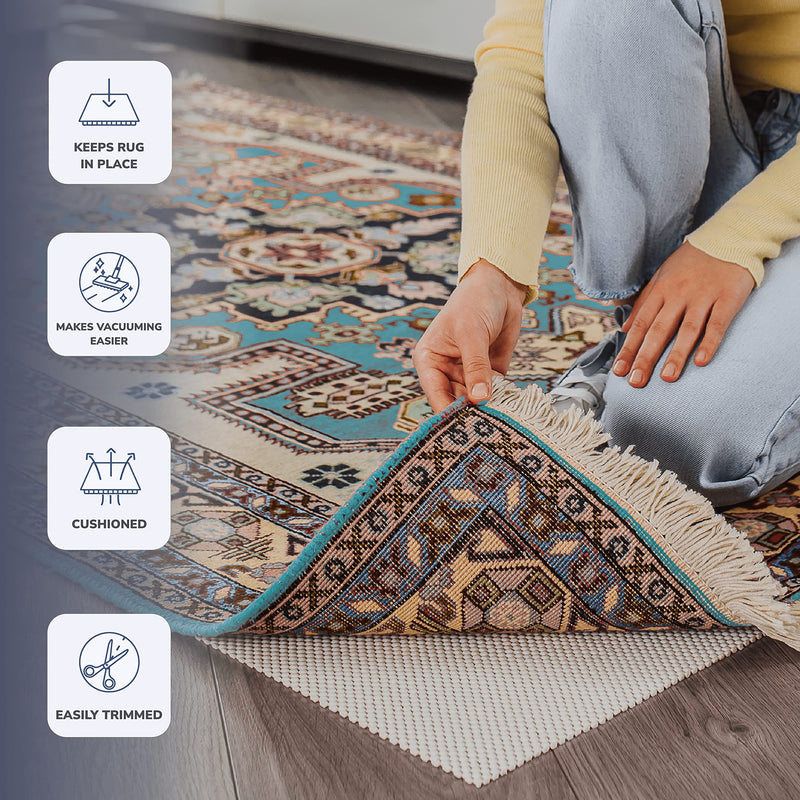 Slip-Stop | Made in U.S.A. | Super Grip Cushioned Non-Slip Rug Pad Gripper 2x3 Ft | Premium Non-Slip Pad for Hardwood Floor & Any Hard Surface Floors | Provides Protection for Area Rugs - NewNest Australia