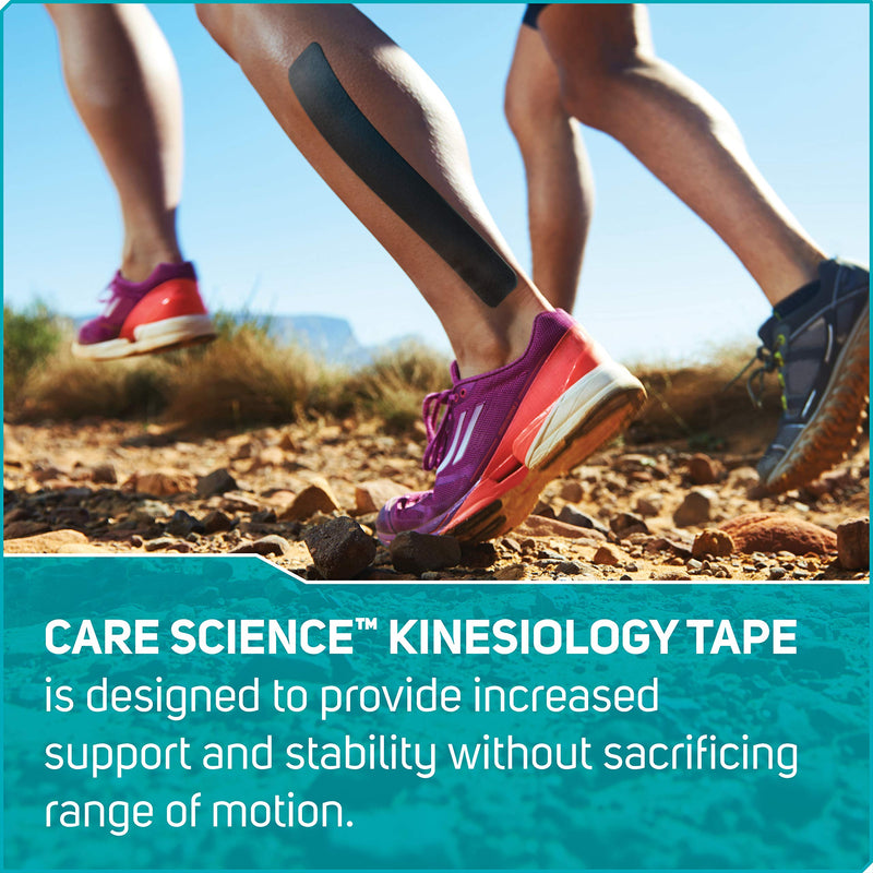Care Science Waterproof Kinesiology Tape, 40 ct Precut Strips (2 Rolls), Black | Elastic Sports & Weightlifting Tape Supports Muscles & Joints. Water Resistant - NewNest Australia