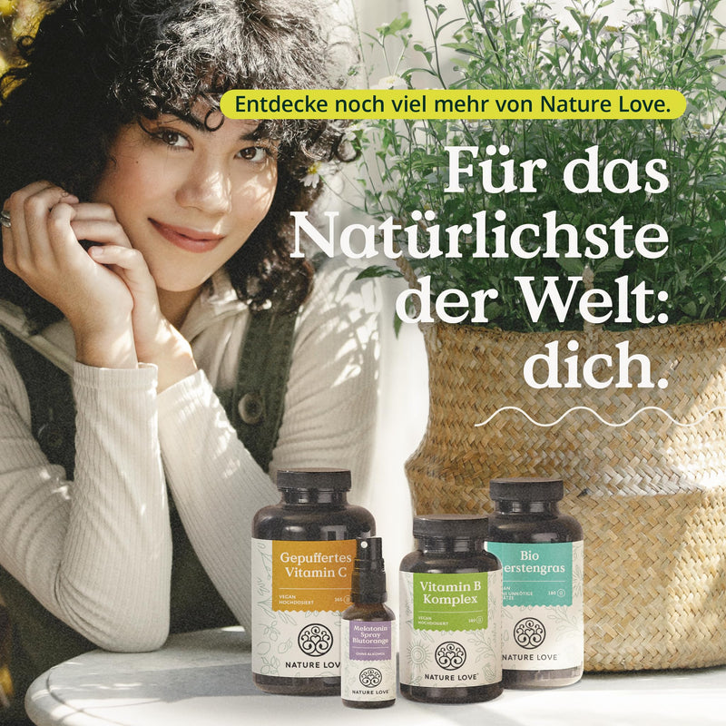 Nature Love Hericium Erinaceus - 180 Capsules - High Dose With 1500 Mg 30:1 Extract Per Daily Dose - 30% Polysaccharides And 5% Beta Glucans - Lions Mane Mushroom - Vegan And Laboratory Tested - NewNest Australia