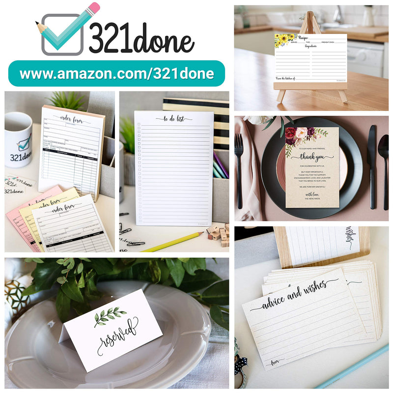 321Done Thank You Note Cards (Set of 50) 3" x 5" - Blank on Back - Made in USA, Cute Modern Script Kraft Tan Thick Cardstock, Small Small (3 x 5 inches) No Envelopes - Blank on Back - NewNest Australia