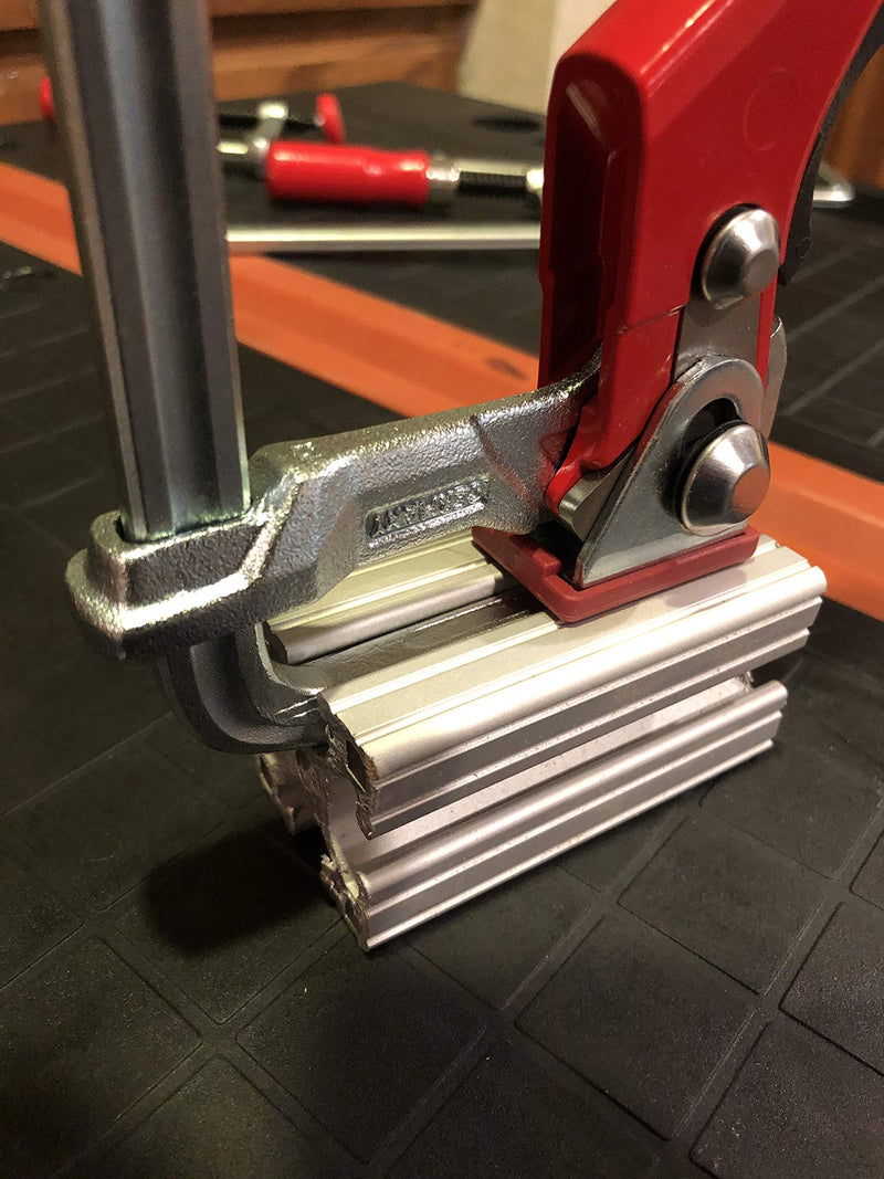 Bessey GTR16S6H All Steel Ratcheting Table Clamp with 6 5/16" Capacity x 2 5/16" Throat Depth & 540 lb Clamping Force, Red/Silver - NewNest Australia