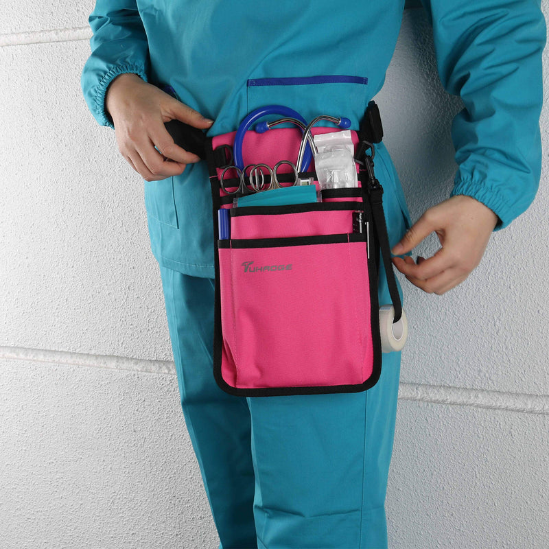Nurse Storage Bag Practical Waist Bag Nurse Pocket Bag belt organizer pouch. (RoseRed) RoseRed - NewNest Australia