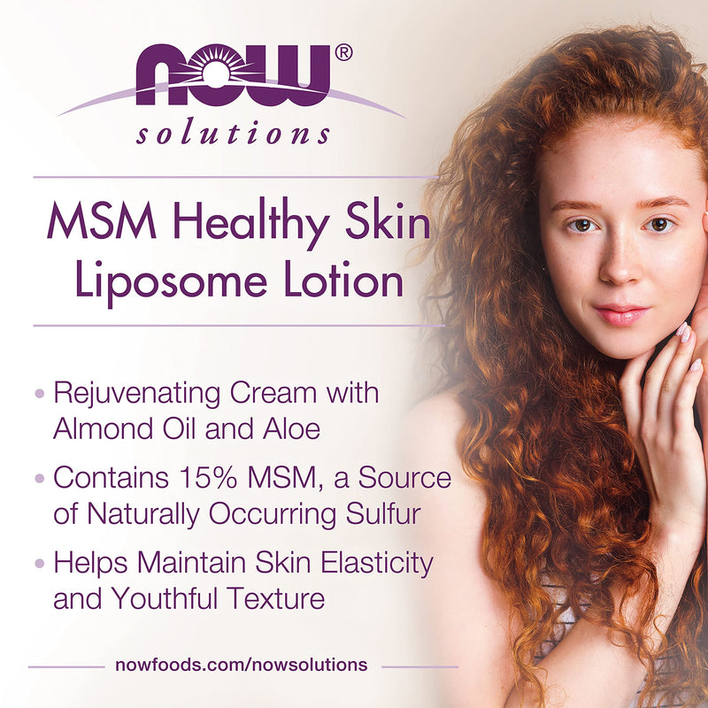 NOW Solutions, MSM Healthy Skin Liposome Lotion, Rejuventating Cream with Almond Oil and Aloe, 8-Ounce - NewNest Australia