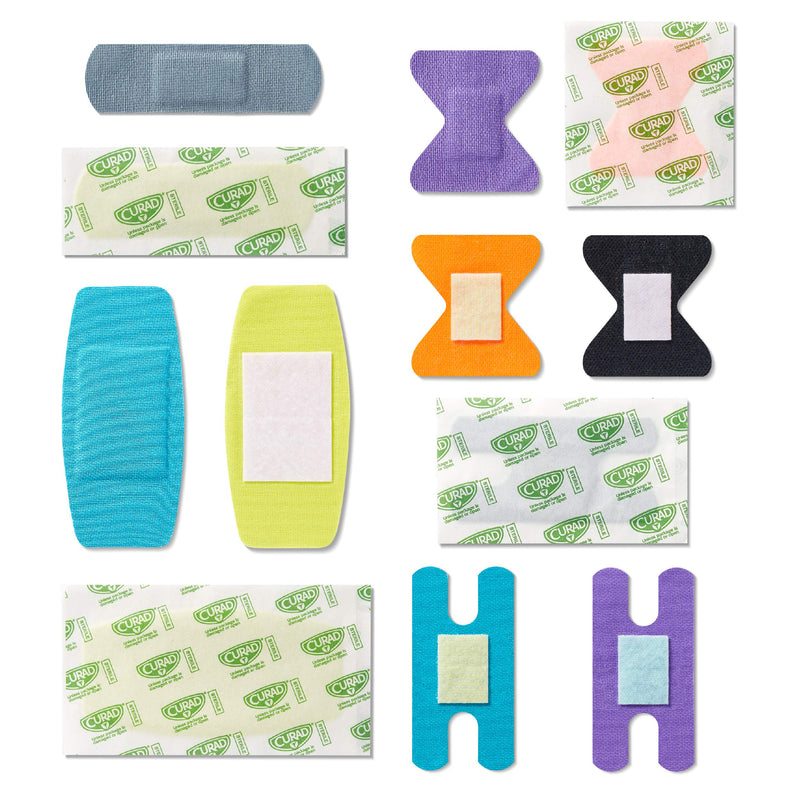 Curad Performance Series Ironman Antibacterial Bandages, Extreme Hold Adhesive Technology, Assorted Variety Pack Includes Standard, XL, Finger & Knuckle Fabric Bandages, 50 Count - NewNest Australia
