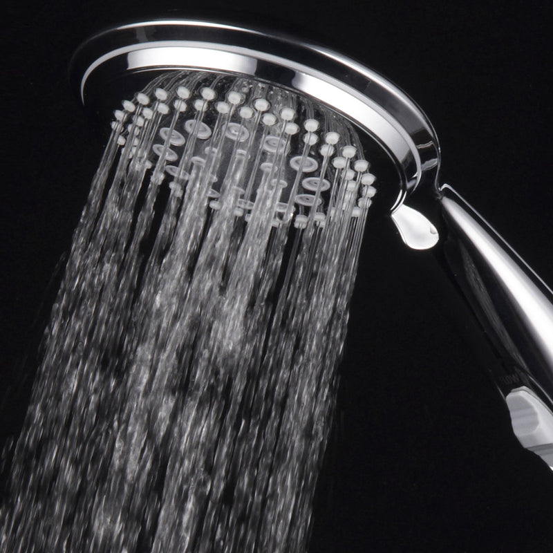 Dream Spa 1459 9-Setting High-Power Ultra-Luxury Handheld Shower Head with Patented ON/OFF Pause Switch and 5-7 foot Stretchable Stainless Steel Hose (Premium Chrome) Use as overhead or handshower - NewNest Australia