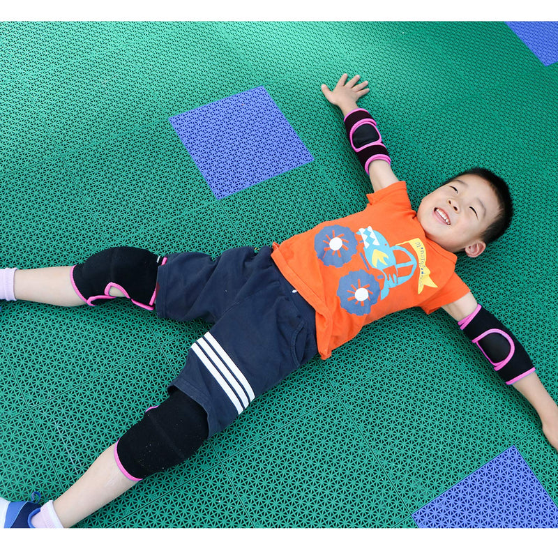 Sborter Adjustable Soft Elbow Pads and Knee Pads for Kids, Child Protective Pad Sets for Bicycle Roller Skating Basketball Football Volleyball Dancing Kneeling Rose M - NewNest Australia