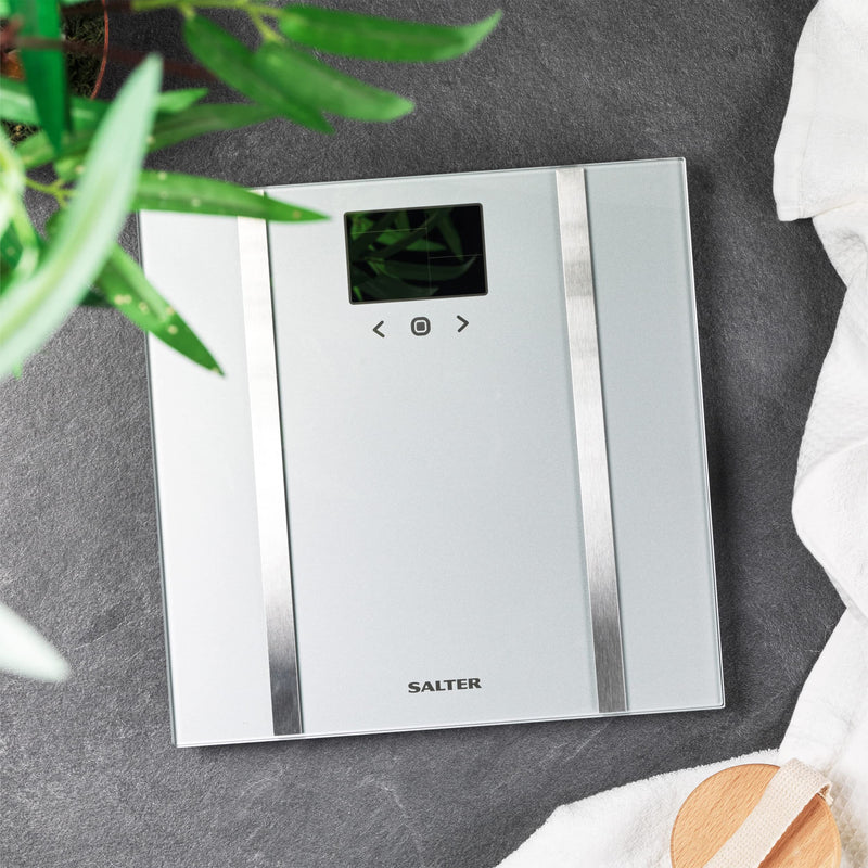 Salter 9183 Sv3R Dashboard Analysis Electronic Glass Bathroom Scale Digital Bathroom Scale Max 180Kg Body Fat Water Bone Muscle Mass Athlete Mode Memory 12 Users - NewNest Australia