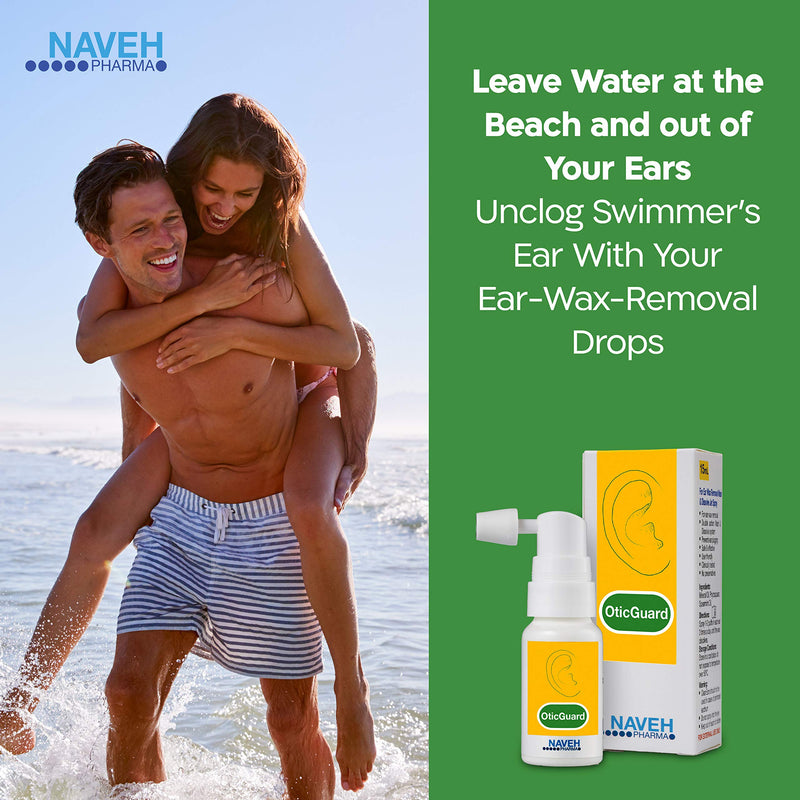 NAVEH PHARMA Otic Guard Natural Ear Wax Removal Spray – Herbal-Oil Blend for Ear Infections and Ear Pain in Adults – Ear Wax Softener for Clogged Ear Relief and Swimmer’s Ear 1 Fl Oz 1 Ounce (Pack of 1) - NewNest Australia