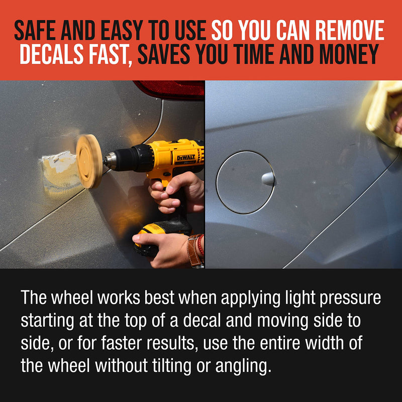 TCP Global Rubber Eraser Wheel, 3.5” Knobby Slotted Edge Pad with Drill Adapter - Adhesive Remover Tool, Removes Decals, Pinstripes, Stripes, Vinyl, Stickers, Graphics Removal on Cars Trucks RVs Signs - NewNest Australia