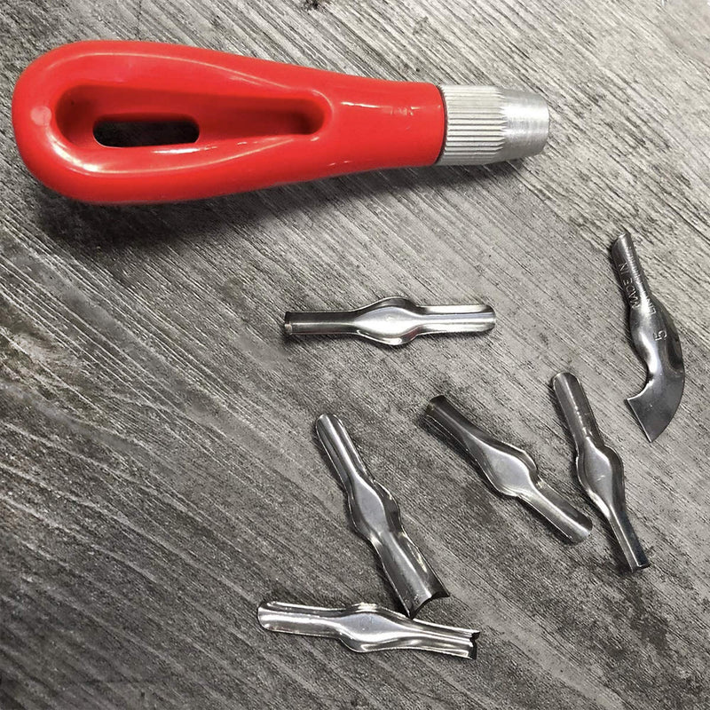 Rubber Block Stamp Carving Block Stamp Making Kit with Cutter Tools, 1 Carving Rubber Stamp for Printmaking, Printing and More 1 Rubber Block + Carving Tool - NewNest Australia