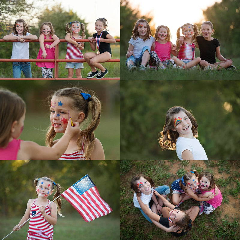 Dress-Up-America Face Paint Kit - Face And Body Paint Crayons - 6 Piece Set Halloween Makeup for Kids and Adults - NewNest Australia