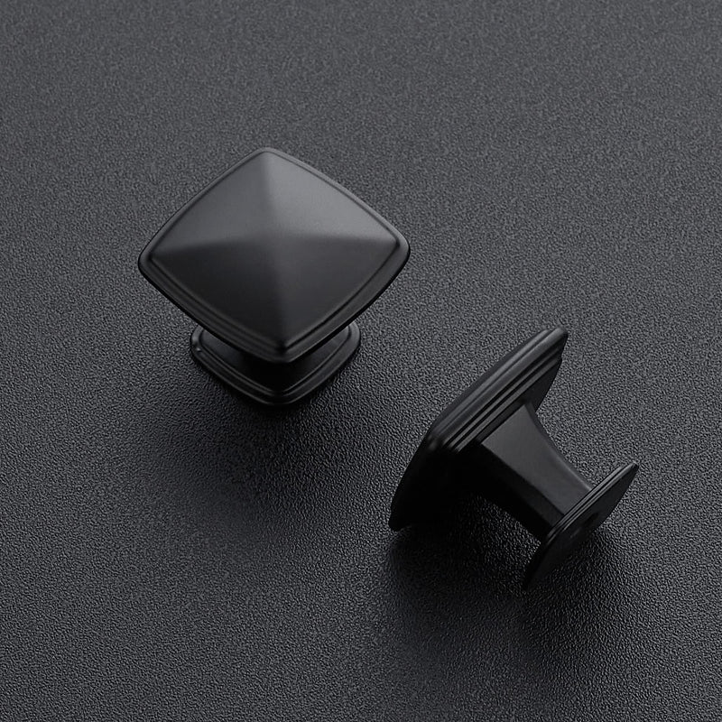 Ravinte 5 Pack Matte Black Kitchen Cabinet Square Knob Single Hole Cabinet Hardware for Dresser Drawer Cabinet Pulls Drawer Knobs Cabinet Knobs - NewNest Australia