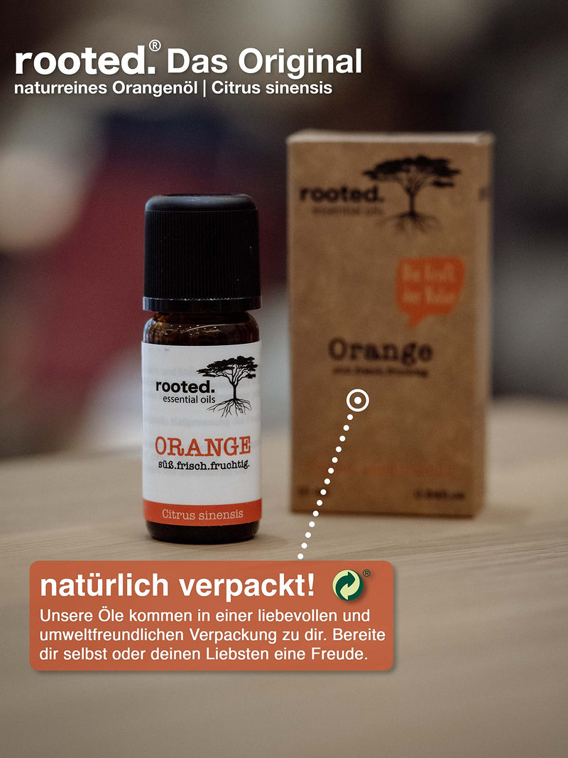Rooted. | The Original | 10Ml Organic Orange Oil | Certified Natural Cosmetics | Orange (Citrus Sinensis) | 100% Pure Natural Orange Essential Oil For Natural Cosmetics, Aromatherapy, Scented Candles And Soaps - NewNest Australia