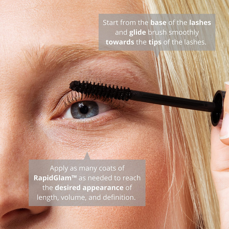 RapidGlam Eyelash Enhancing Mascserum, a Eyelash Primer, Serum and Mascara in One, for an Enhanced Appearance of Lash Definition, Volume and Length, 4g - NewNest Australia