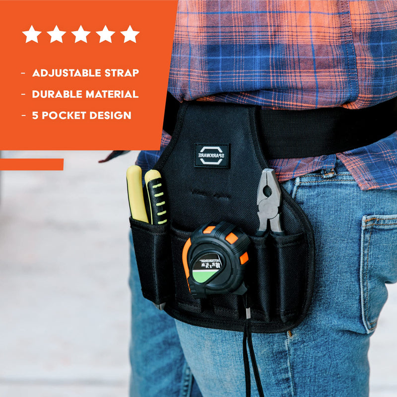 Tool Pouch with Belt Tool Belt for Many Uses Hardwearing Utility Belt for Electricians Carpenters Construction Workers Substantial Tool Organizer to Carry your Tools in a Convenient Place by Sparkware - NewNest Australia