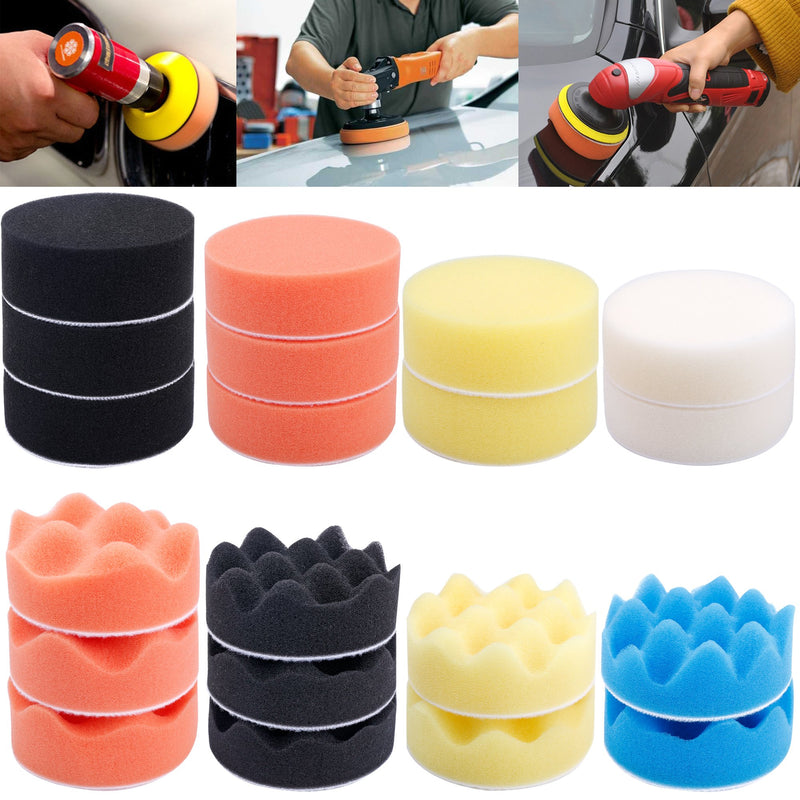 Augshy 31 Pcs 3 inch Buffing Polishing Pads for Drill Adapter Car Auto Polisher - NewNest Australia