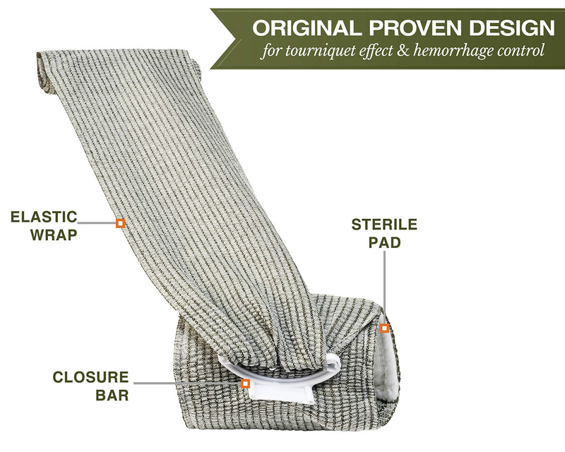 Swiss Safe Israeli Sterile Compression Bandage, for Emergency Wound Dressing, First Aid and Trauma Kit, 6 inch, 1 Pack - NewNest Australia