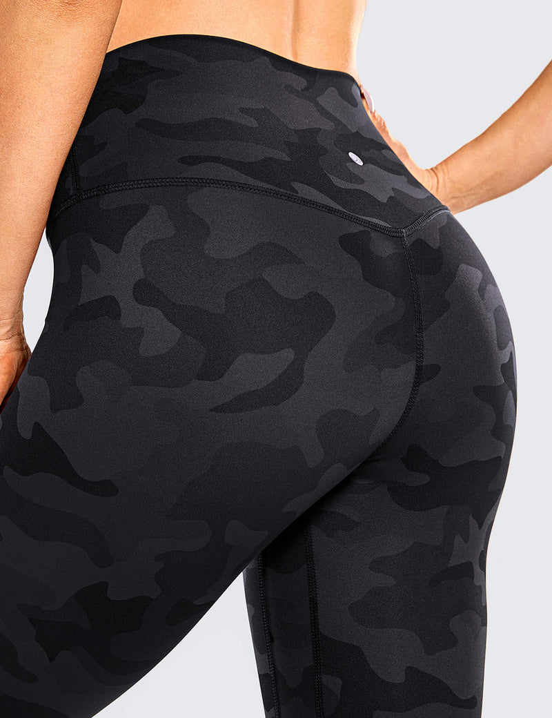 CRZ YOGA Women's Naked Feeling Yoga Pants 25 Inches - 7/8 High Waisted Workout Leggings Small Dark Grey Camouflage - NewNest Australia