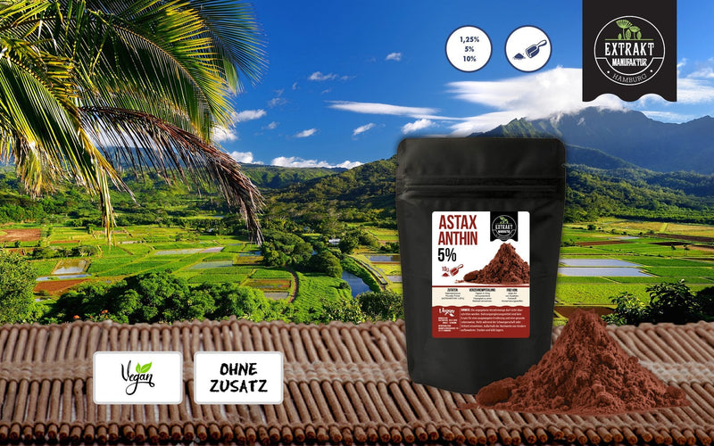 Haematococcus Pluvialis 10g POWDER | 10% ASTAXANTHIN - vacuum packed | Naturally pure without additives and laboratory tested | Highly dosed vegan & bottled in Germany (10% Astaxanthin 10g) 10 g (pack of 1) - NewNest Australia