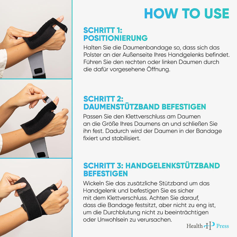 Thumb bandage set of 1 universal - breathable thumb splint - thumb protection for right and left - thumb bandage for the thumb saddle joint - thumb support - medically certified thumb orthosis 1 - NewNest Australia