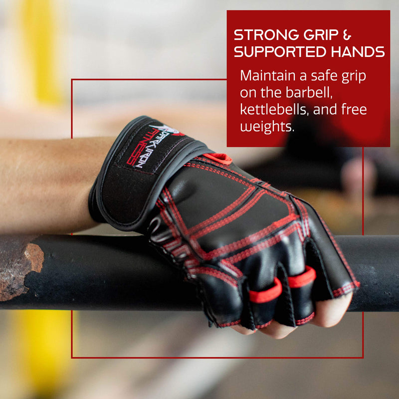 Work Out Gloves for Weight Lifting - Top Men and Womens Weightlifting Gym Glove for Barbell Exercise Workouts - Extra Soft Protective Grips for Comfortable Workout Grip with Lock In Wrist Wrap Medium - NewNest Australia