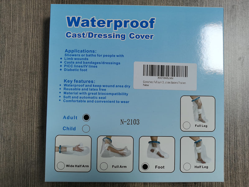 Cast Protection Foot For Showering, Bandage Protection Waterproof Adults For Broken Toes, Ankles, Burns, Reusable Plaster Shower Protection Leg Keep Wounds And Bandages Dry While Bathing - NewNest Australia
