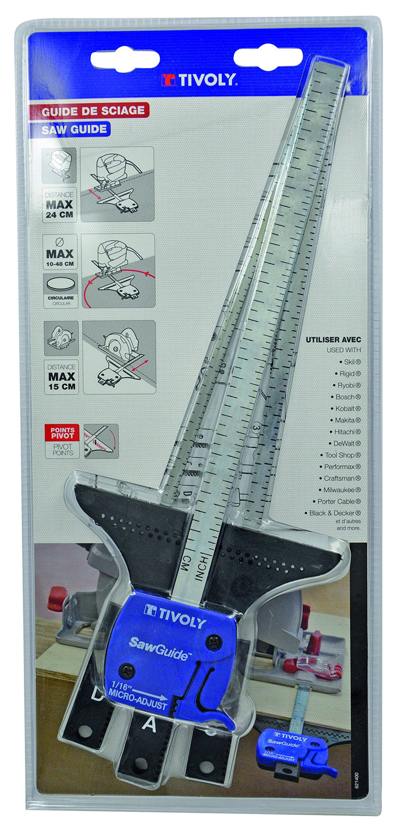 Milescraft 14000713 Saw Guide for Circular and Jig Saws Silver - NewNest Australia