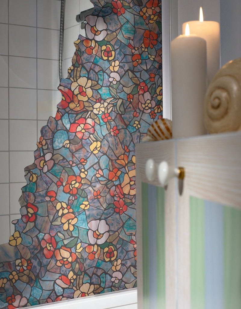 d-c-fix 346-0431 Self-Adhesive Privacy Glass Window Film, Venetian Garden, 17" x 78" Roll, - NewNest Australia