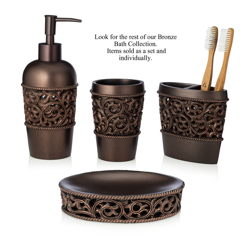 Essentra Home Bronze Toothbrush Holder Stand for Vanity Countertops - NewNest Australia