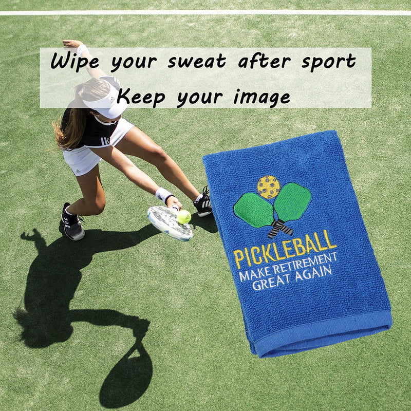 LEVLO Pickleball Sports Lovers Gift Pickleball Make Retirement Great Again Cotton Towels for Pickleball Lovers Gifts - NewNest Australia