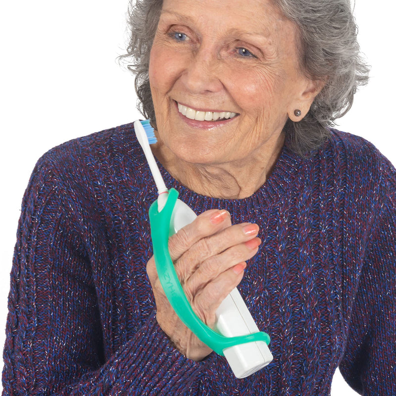 EazyHold Aqua Silicone Adaptive Aid, Universal Cuff Hand Grip Assistive Device for Rehab Patients, Disabled, Cerebral Palsy, Special Needs, Arthritis, Parkinsons, Stroke, Physical Therapy 2-Pack 6.5" - NewNest Australia